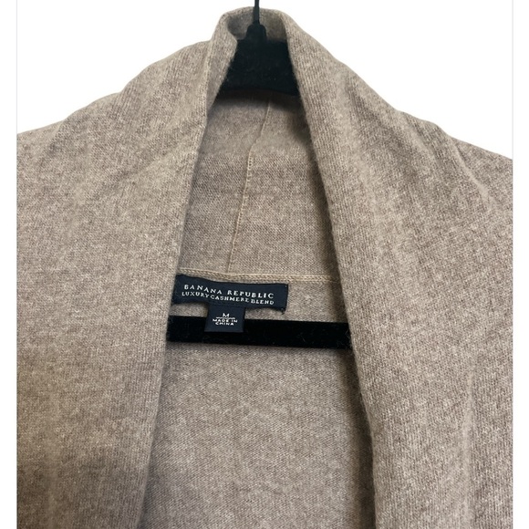 Banana Republic Luxury Cashmere Blend Tan Cardigan - Picture 4 of 6